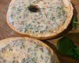 A picture of step 2 of “It’s All About the Mayo” Bagel.
