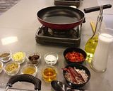 A picture of step 2 of Mattar kofte stuffed with apricot in coconut gravy.