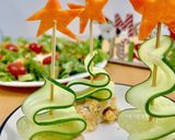Hình bước làm 3 của món Tempeh cây thông trang trí