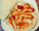 A picture of step 2 of Sprouted Beans with Crisps sandwich.