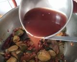 A picture of step 8 of Vangi Bhaat.
