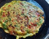 A picture of step 3 of Moong Dal Methi Stuffed Chilla.