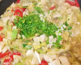 Foto del paso 16 de la receta: Tortilla de bacalao con pimiento rojo y alcachofas