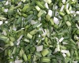 A picture of step 1 of Green Garlic Classic Omelette.