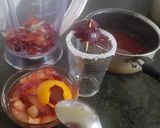 A picture of step 3 of Plum, grape and citrus rind juice.