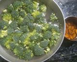 A picture of step 1 of Broccoli Almond Soup.