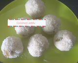 A picture of step 4 of Coconut Laddu.