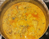 A picture of step 4 of Melon soup and Eba.