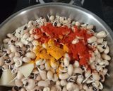 A picture of step 3 of Sprouted chavli (black eyed beans)usal.
