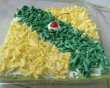 Foto langkah ke 9 dari resep Brownies kukus pandan dwi warna.