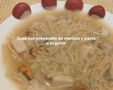 Foto del paso 8 de la receta: Sopa con preparado de marisco y pasta a tu gusto