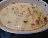 A picture of step 3 of Baked Broccoli with Bechamel, Egg, and Turkey Ham.