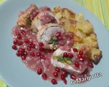 Foto del passaggio 5 della ricetta Rollè di pollo con patate, cime di rapa e prosciutto cotto, con salsina di melagrana