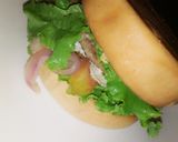 A picture of step 4 of My home made burger.