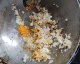 A picture of step 3 of Besan Guthala kari.