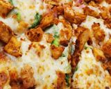 A picture of step 4 of Chicken tikka pizza shawarma.