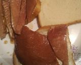 A picture of step 2 of Leftover New Years Day Ham and Tomato Triple.