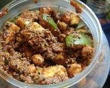 A picture of step 7 of Mango and Chickpeas pickle.