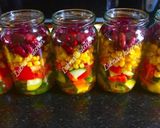 A picture of step 2 of Salad in a Jar:.