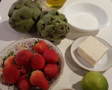 Foto del paso 1 de la receta: Alcachofas al vapor con queso fresco y vinagreta de Fresas!!!