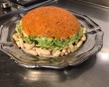 Une image de l'étape 10 de Dôme de salade composée marinée (haricots blancs,thon,carottes,courgettes et persil).
