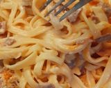 Foto langkah ke 4 dari resep Creamy Sauce Fettuccine.