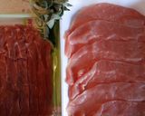A picture of step 2 of Saltimbocca alla romana.