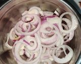 A picture of step 5 of Achari paneer tikka with achari onion rings.
