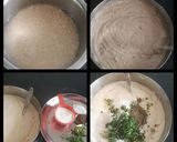 A picture of step 7 of Mysore Bonda and Ulundu bonda with Rasam.