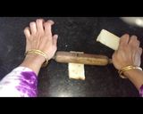 A picture of step 2 of Chicken swiss roll.