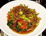 Foto langkah ke 7 dari resep Kangkung belacan pete teri.