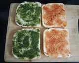 A picture of step 3 of Mixed Vegetable grilled cheese sandwitch.
