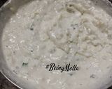 A picture of step 3 of Mint Tzatziki.