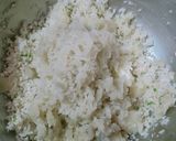 A picture of step 2 of Cheesy cauliflower fritters.