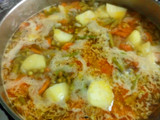 Potaje con albóndigas de bacalao
