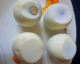 A picture of step 2 of Boiled egg cut snowman.