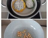 Hình bước làm 2 của món ỚT CHUÔNG NHỒI CHẢ CÁ HẤP - SỐT KIỂU NHẬT