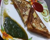 चीजी सैंडविच (cheesy sandwich recipe in Hindi) रेसिपी चरण 7 फोटो