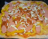 Hình bước làm 5 của món Pizza hình chữ nhật
