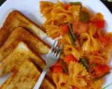 A picture of step 4 of Masala Pasta.