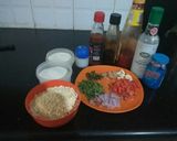 A picture of step 1 of Dhokla e salsa.