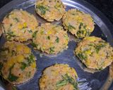 A picture of step 5 of Corn Tikki.