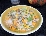 Foto del paso 3 de la receta Cogollos de Tudela con calabaza, berberechos y parmesano