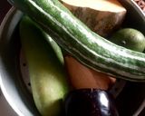 A picture of step 1 of Aviyal (A Keralite Healthy Veg Coconut Stew).