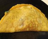 A picture of step 4 of California Farm Handmade Cottage Cheese Stuffed Omelette.