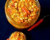 A picture of step 9 of Red chilli pickle.