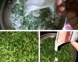 A picture of step 1 of Creamy Palak in Coconut Milk.