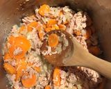 A picture of step 2 of Cheat’s tuna pasta bake.