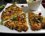 A picture of step 5 of Pan Fried Handvo.
