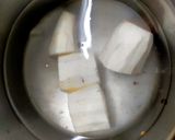 A picture of step 1 of Kappa Puzhukku (Tapioca).